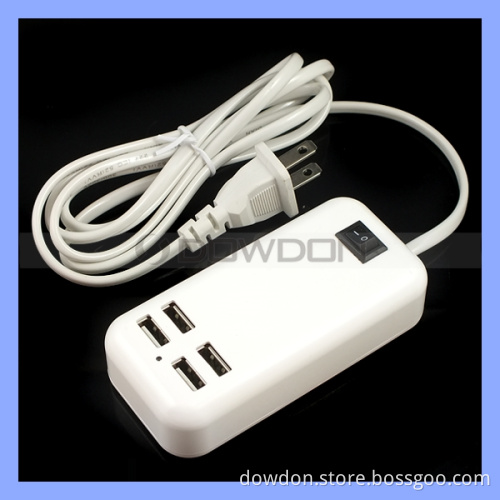 15W USB Desktop Charger with 1.5m Line with 4 USB Port Us UK Au EU